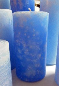 Mottled candle 1