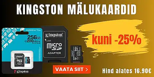 Kingston mälukaardid kuni -25%