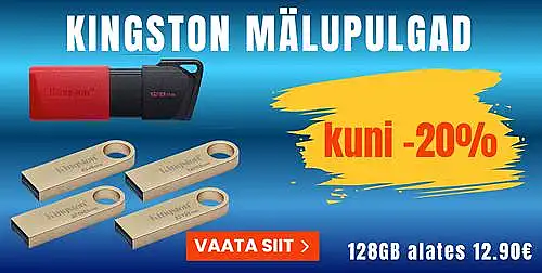 Kinston mälupulgad kuni -20%